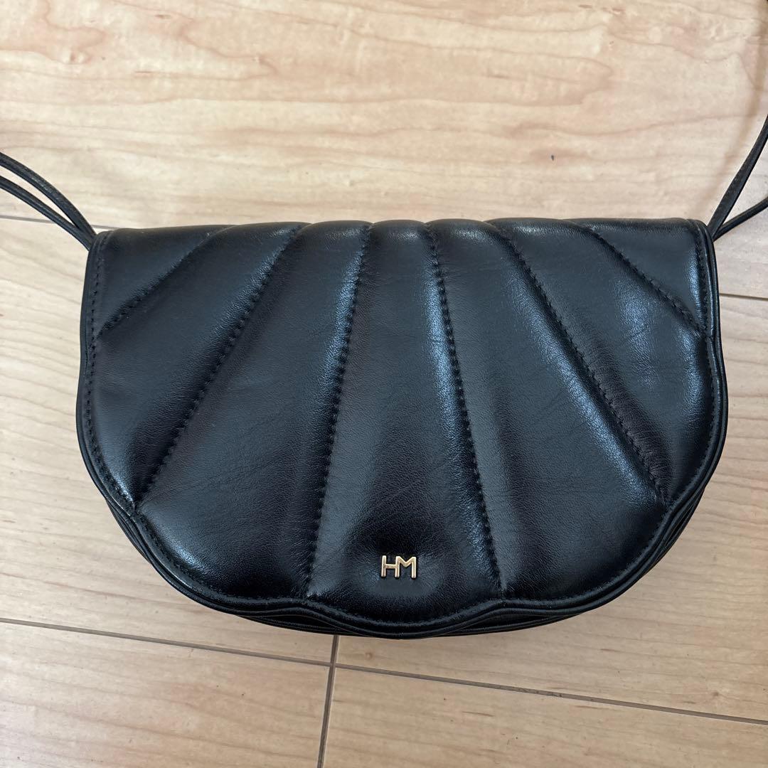 HANAE MORI 森 英恵 2WAY ショルダー/ハンドバッグ 稀少バイカラー ネイビー×ホワイト 美品☆  HANAE MORI 森英恵 ハナエモリ ショルダーバッグ ハンドバッグ 2way