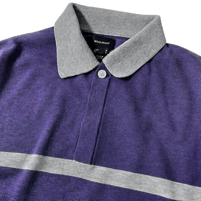 WOOLRICH ウールリッチ 定2.4万 ニットラガーポロ シャツ M