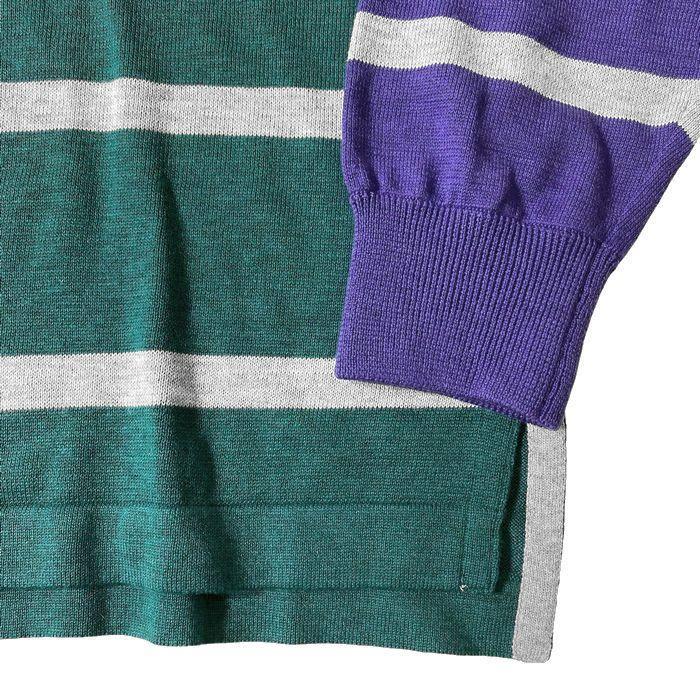 WOOLRICH ウールリッチ 定2.4万 ニットラガーポロ シャツ M