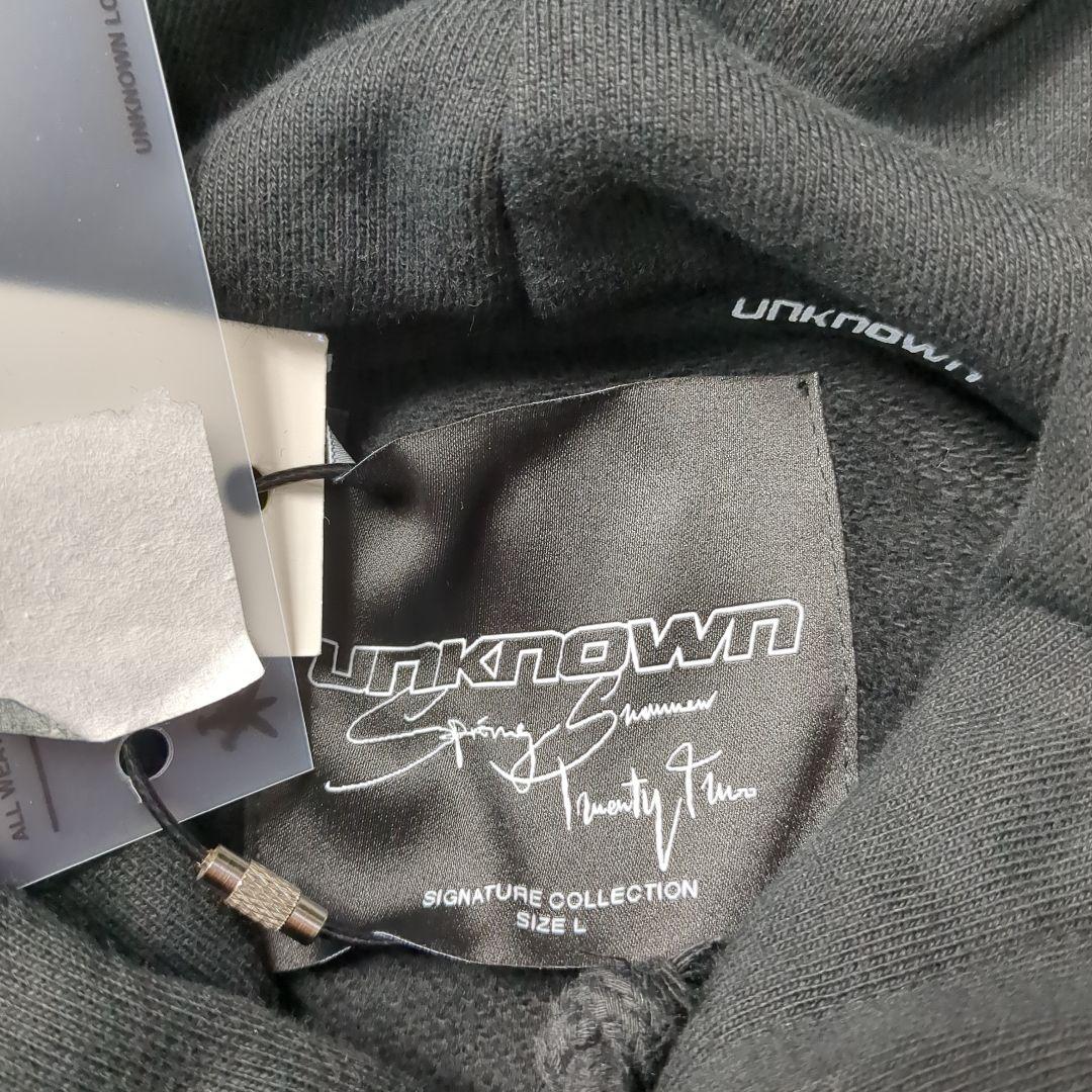 新品未使用】UNKNOWNパーカー フーディ 刺繍 ラインストーン
