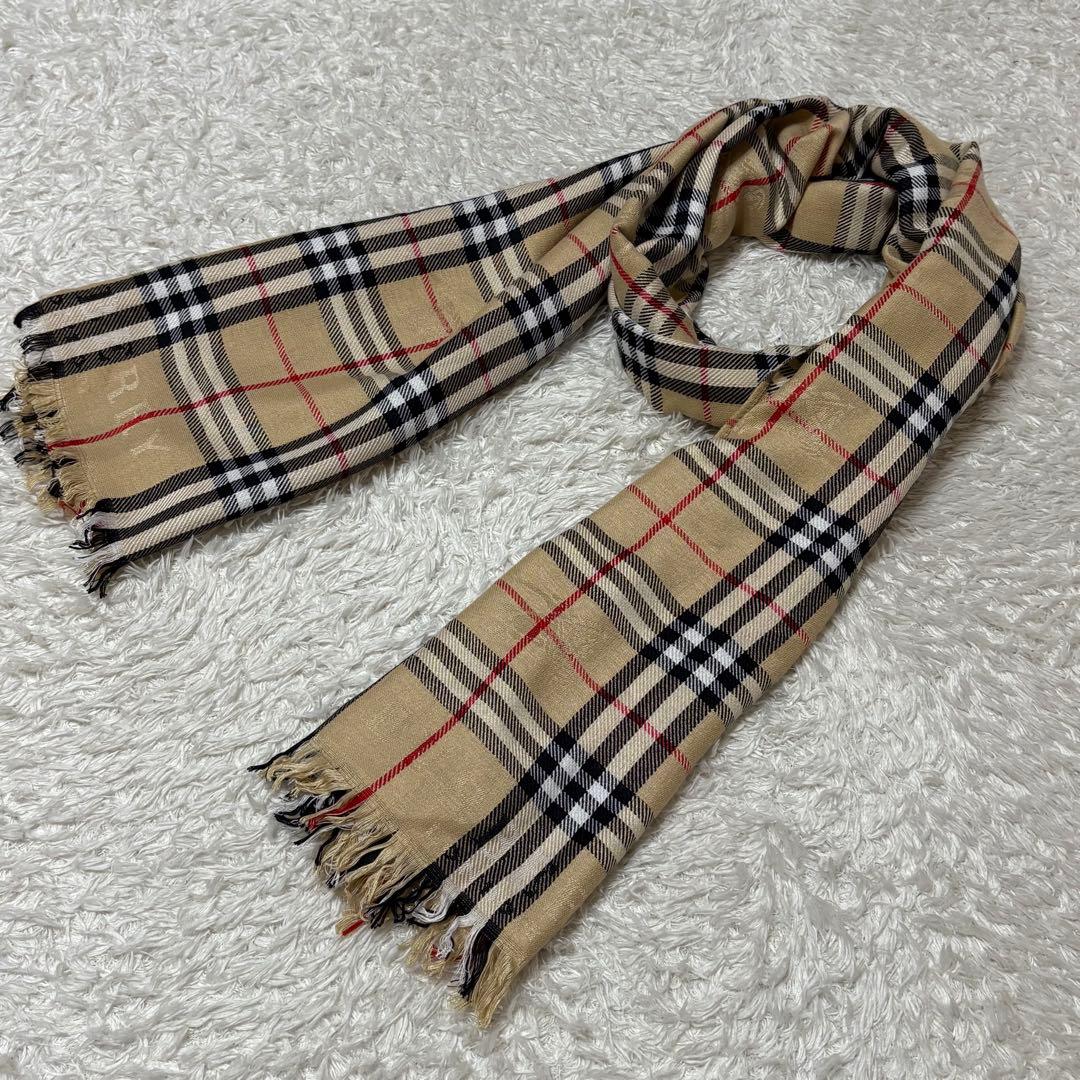 BURBERRY LONDON バーバリー大判 カシミヤ シルク ストール BURBERRY LONDON バーバリー大判 カシミヤ シルク ストール