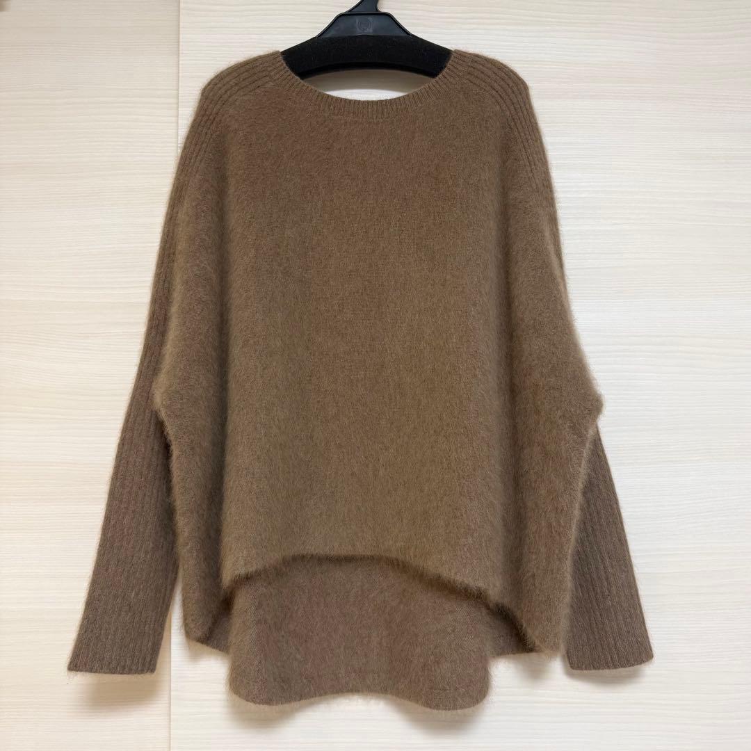 NOBLE ノーブル ファーニットワイドプルオーバー キャメル ブラウン NOBLE ノーブル ファーニットワイドプルオーバー キャメル ブラウン