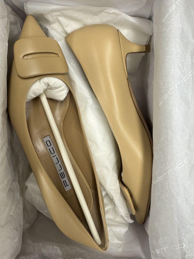 PELLICO FIBBIA パンプス 37 ベージュ