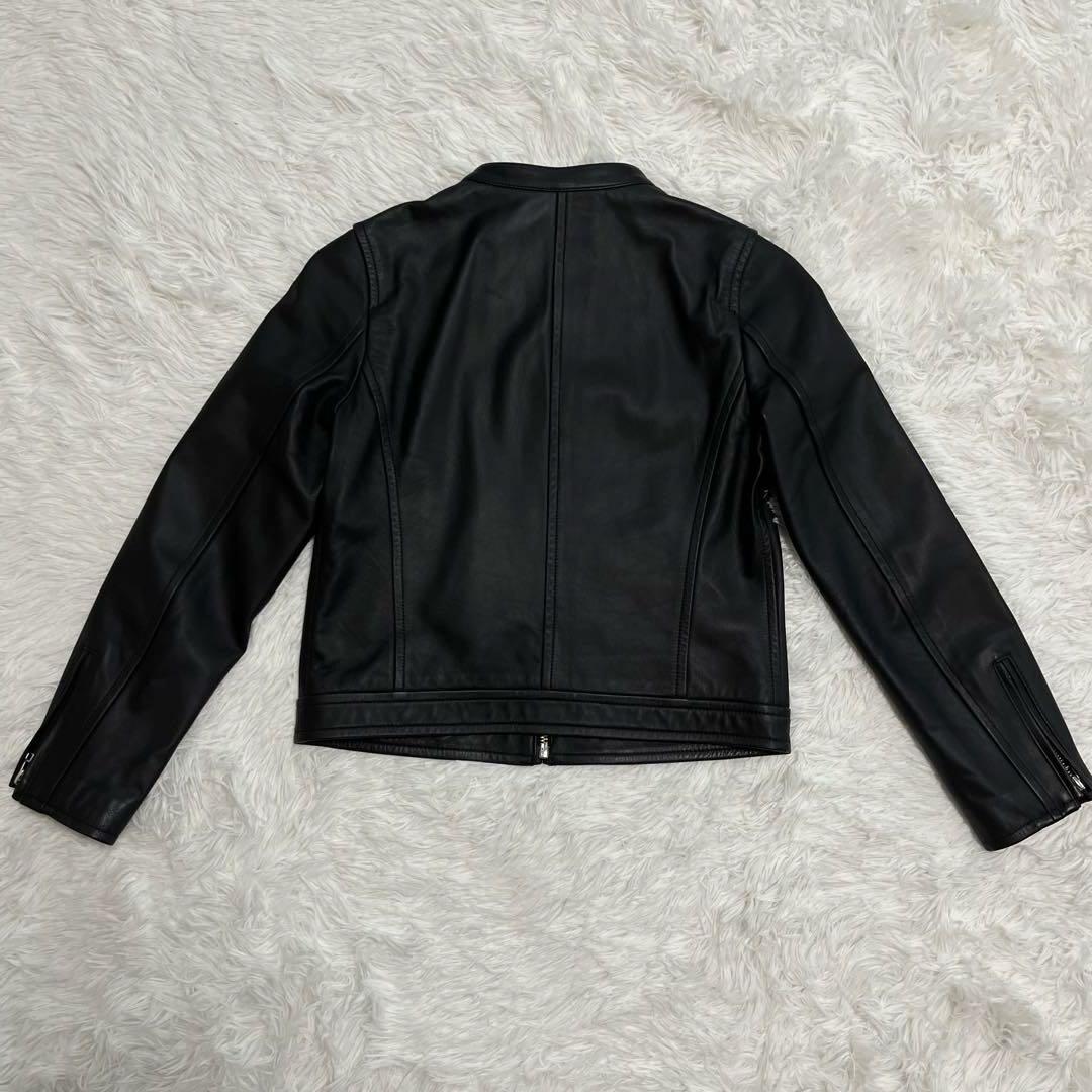 美品　Ray BEAMS ライダース ジャケット　ラムレザー　羊革　ブラック