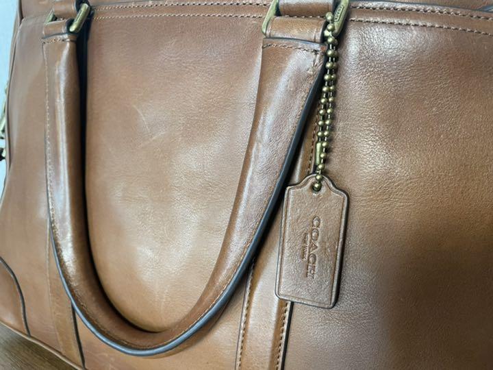 人気大得価▔ 極美品 ブリーフケース ダックブラウン フランスで購入 Y3qUv-m40310371204 コーチ ビジネスバック 数量限定得価
