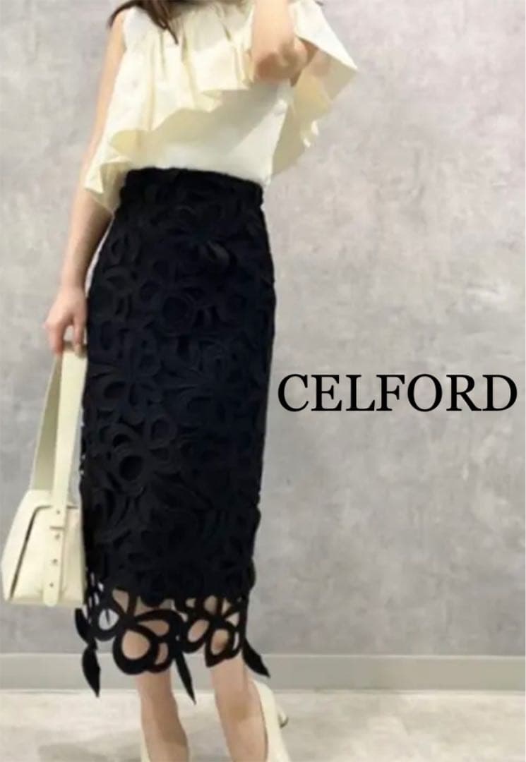 専用です!セルフォード リボンレーススカート 36サイズ ブラック