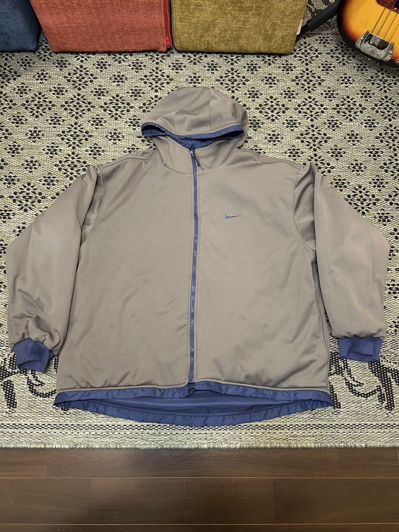 Nike 90s フード付きリバーシブルナイロンジャケット ネイビー/グレー