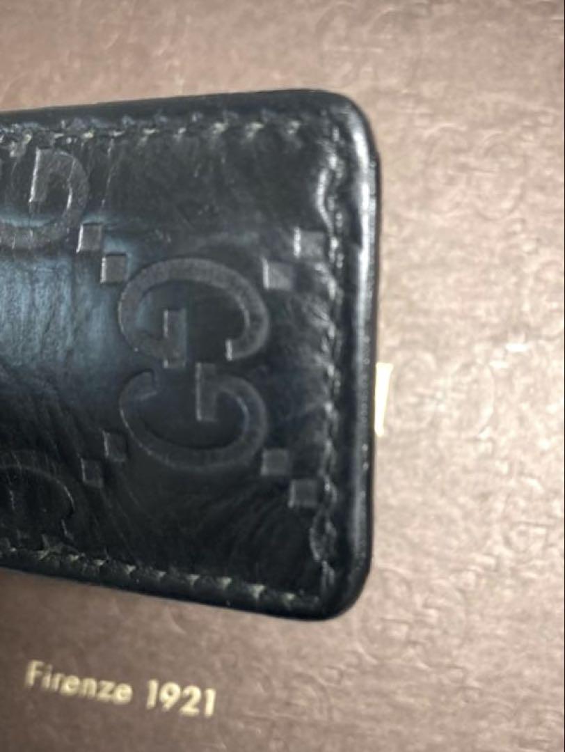 GUCCI グッチ　シマ　レザー　GGロゴ　キーホルダー　キーリング　チャーム