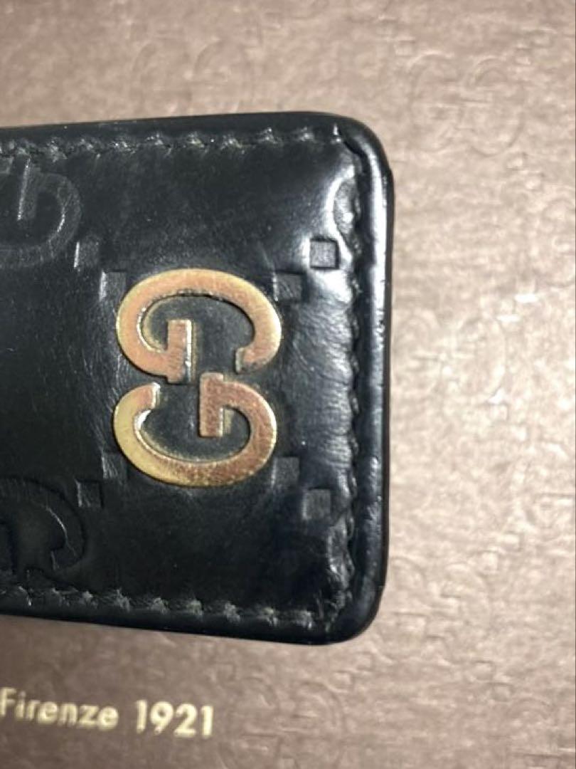GUCCI グッチ　シマ　レザー　GGロゴ　キーホルダー　キーリング　チャーム