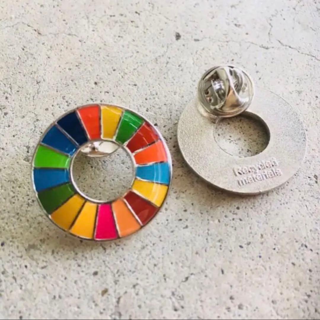 【日本未発売】SDGs　ピンバッジ 国連公式 輸入「正規品」新品・未使用　台紙付き「送料無料」オリジナルケース入り 5個 国連本部公式最新仕様⁄インボイス制度対応SDGs バッジ