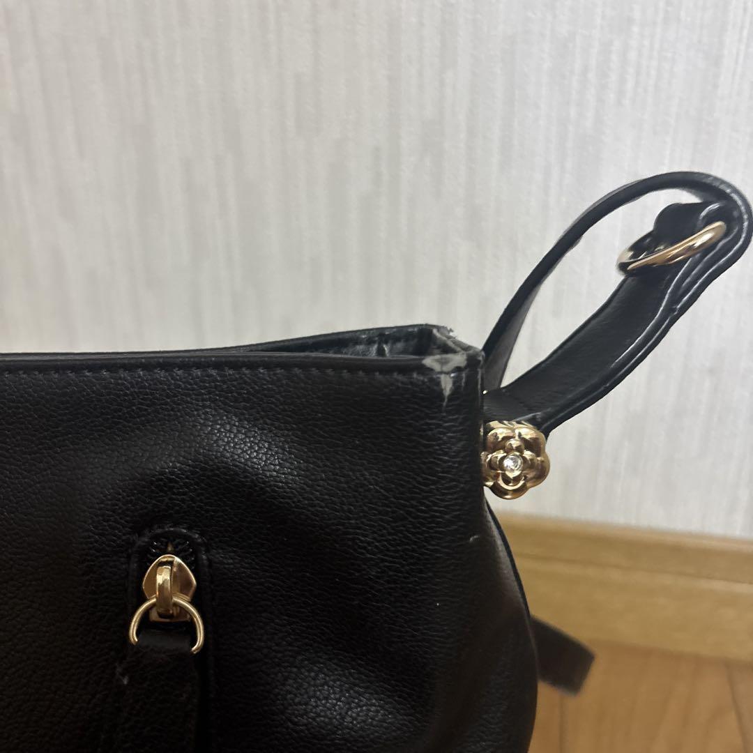 超美品【クレイサス】カレン　２way ショルダー　バッグ　ブラック　ゴールド 美品✨️クレイサス 2way ショルダーバッグ ブラック レザー