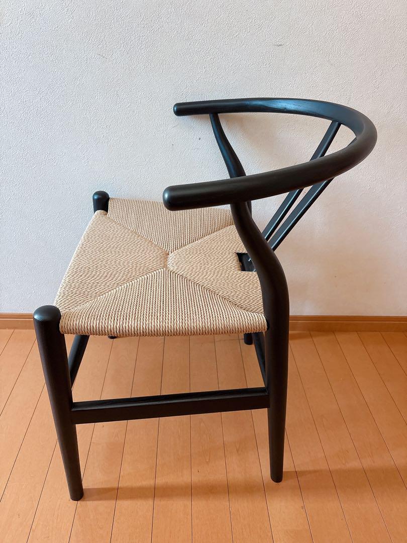 【Yチェア】ペーパーコードチェア 北欧デザイン　ブラック　黒　リプロダクト品 Yチェア】ペーパーコード 北欧デザイン ブラック 黒 リプロダクト品