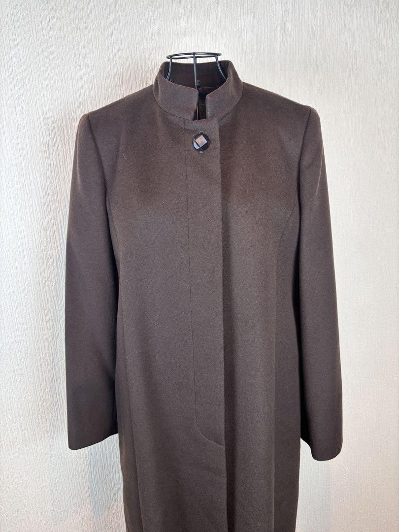 ★ Leilian★レリアン★M★こげ茶カシミヤロングコート★ミンク★美品★