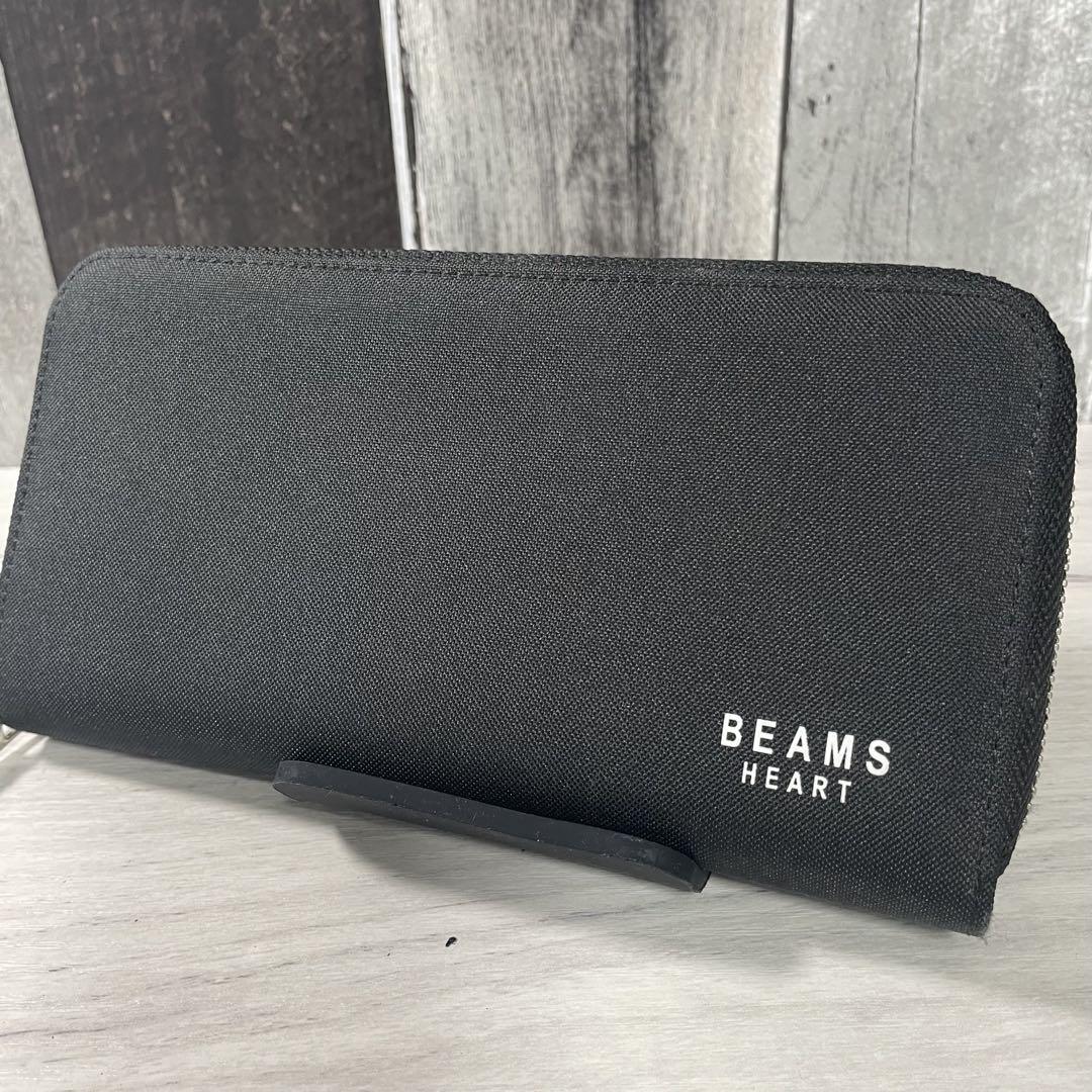 Beams Heart（ビームス） 長財布 ブラック 極美品 BEAMS HEART ビームスハート 長財布 ラウンドジップ