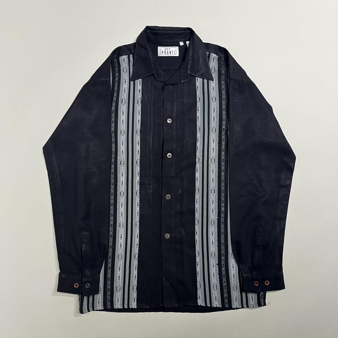 PRONTI stripe design poly shirt