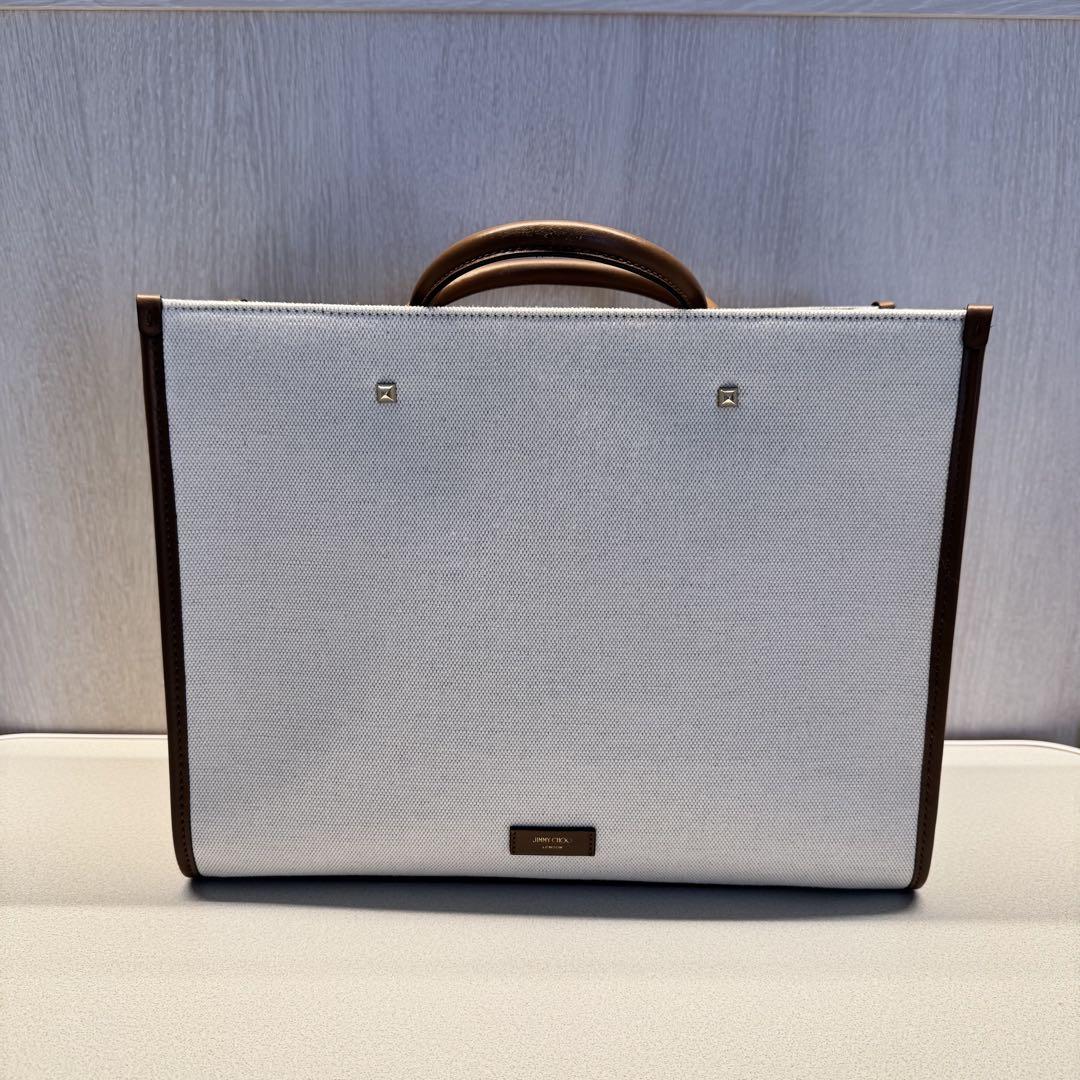JIMMY CHOO ホワイト トートバッグ　Avenue M Tote
