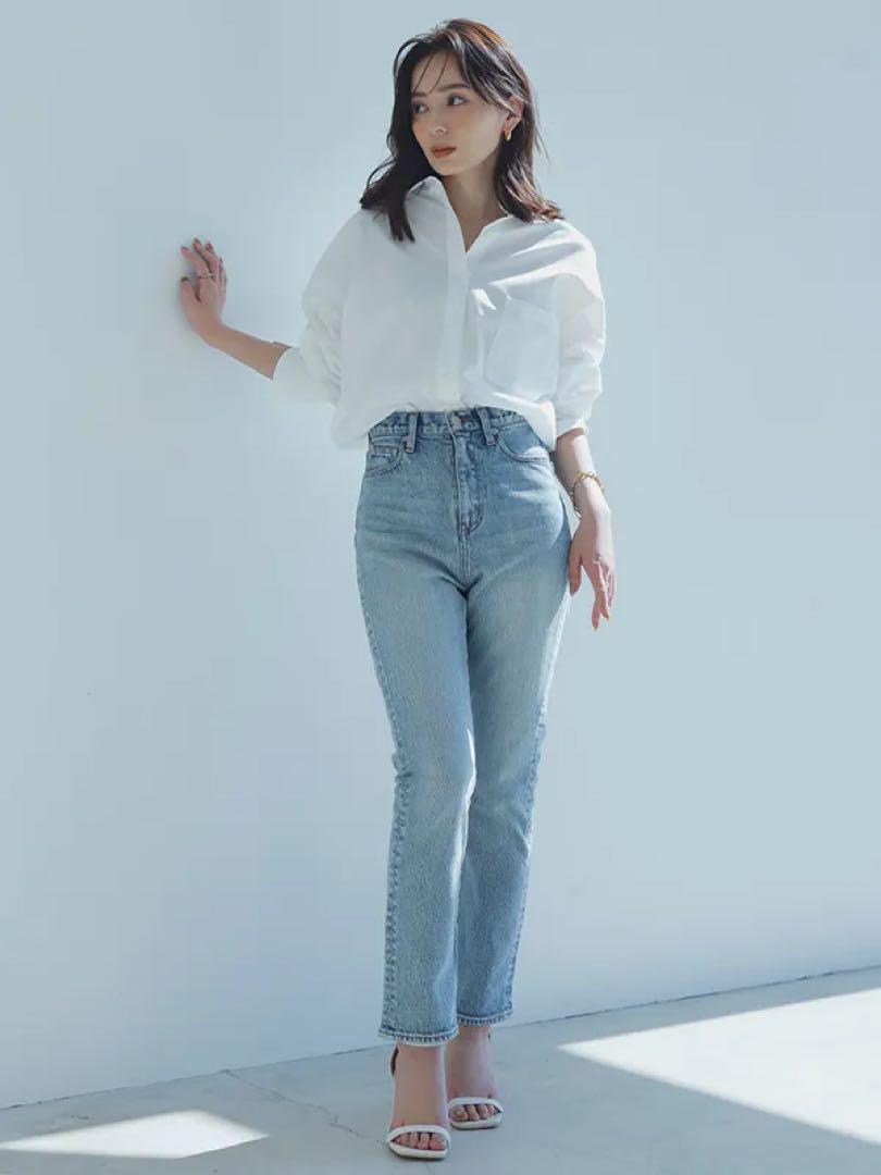 anuans Slim straight denim ／LIGHT BLUE