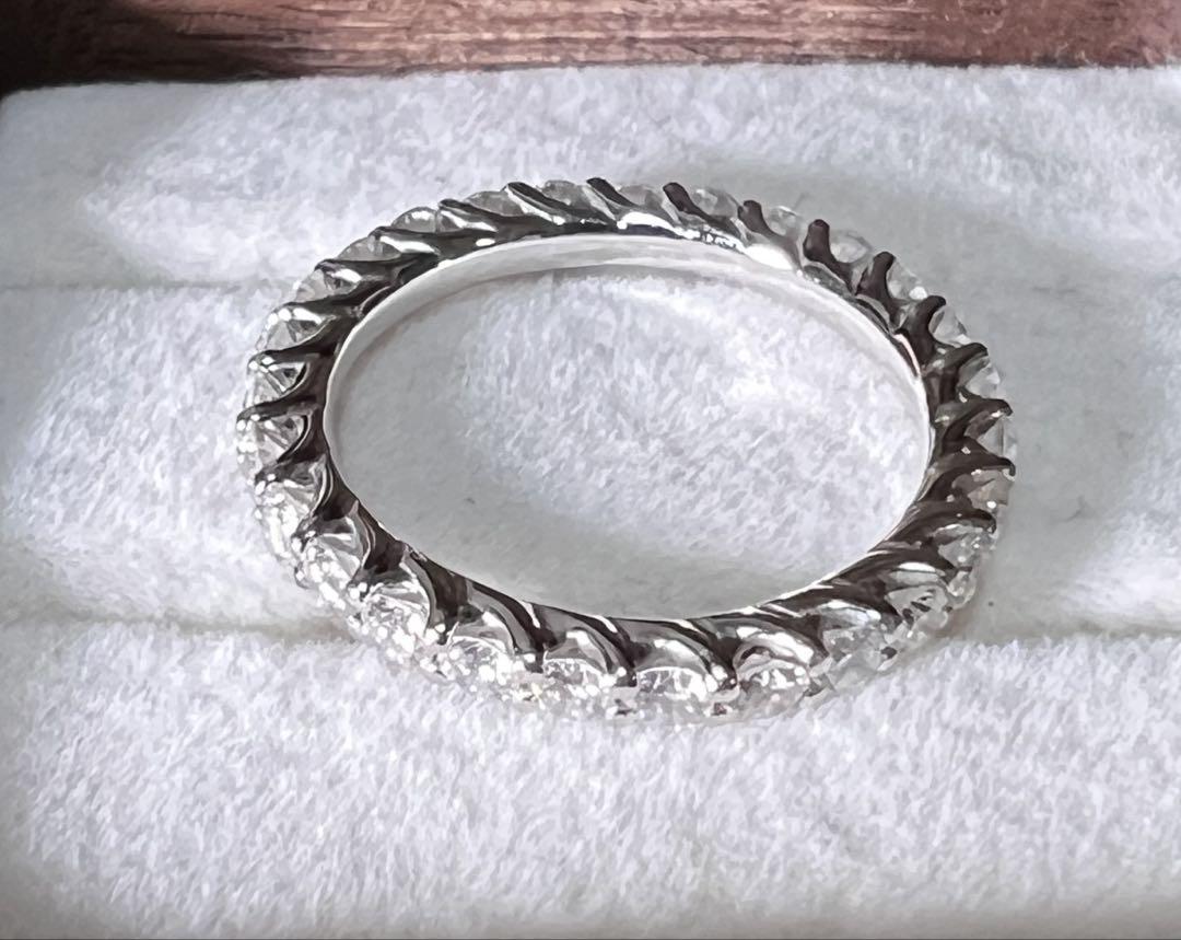 天然ダイヤモンド フルエタニティリング 1.095ct 9号 Pt900