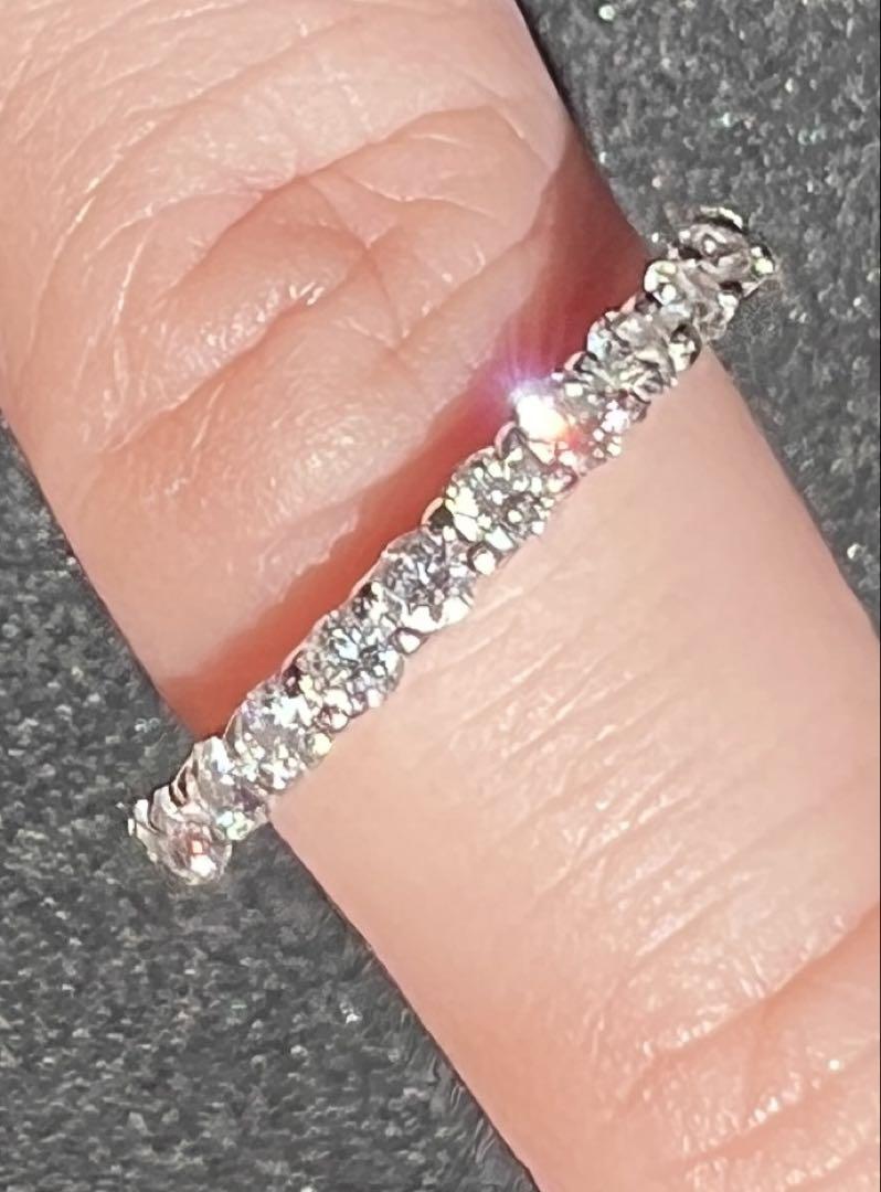 天然ダイヤモンド フルエタニティリング 1.095ct 9号 Pt900
