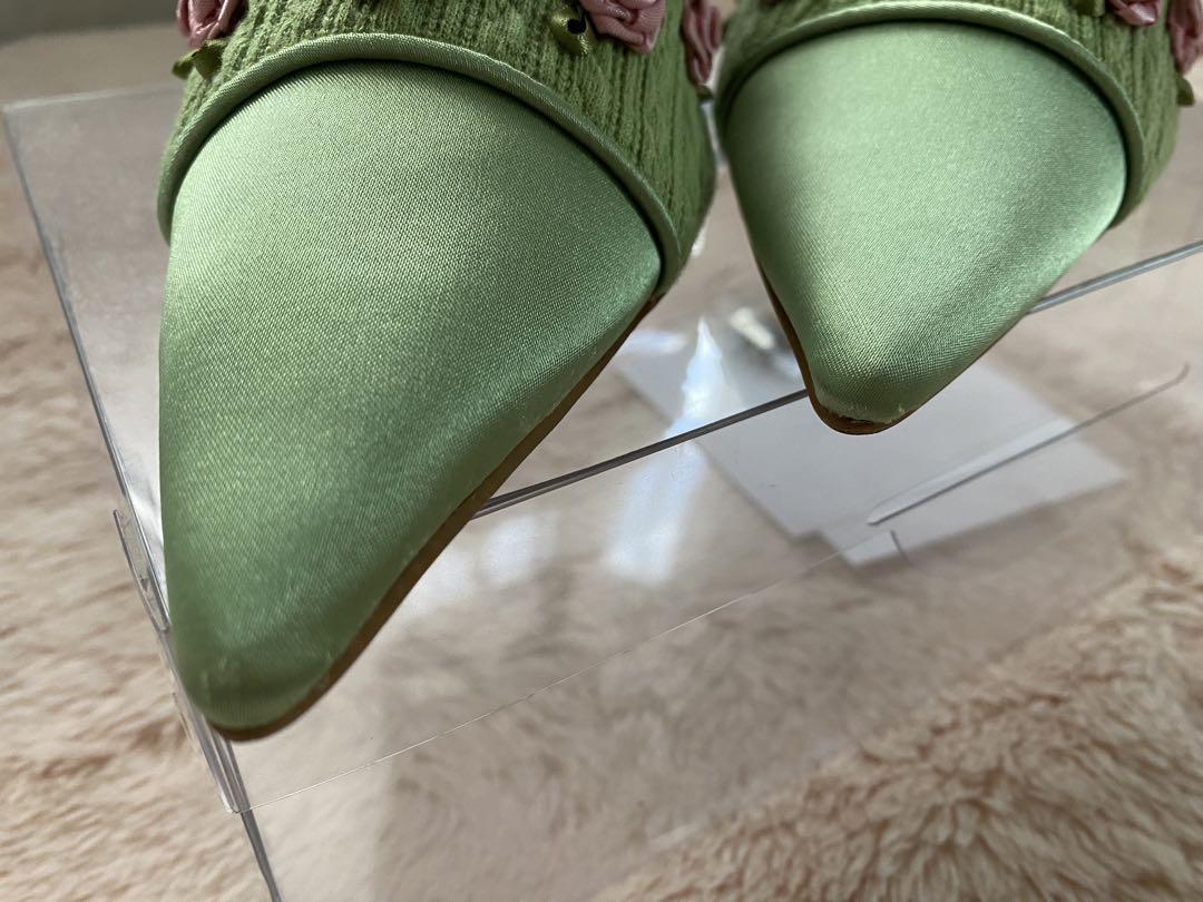 YELLO LA FLEUR MULES ミュール　Mサイズ　グリーン
