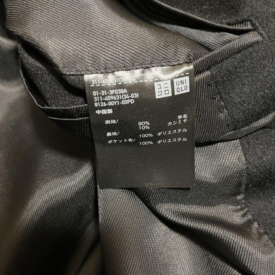 UNIQLO ユニクロ ウールカシミヤチェスターコート M ブラック