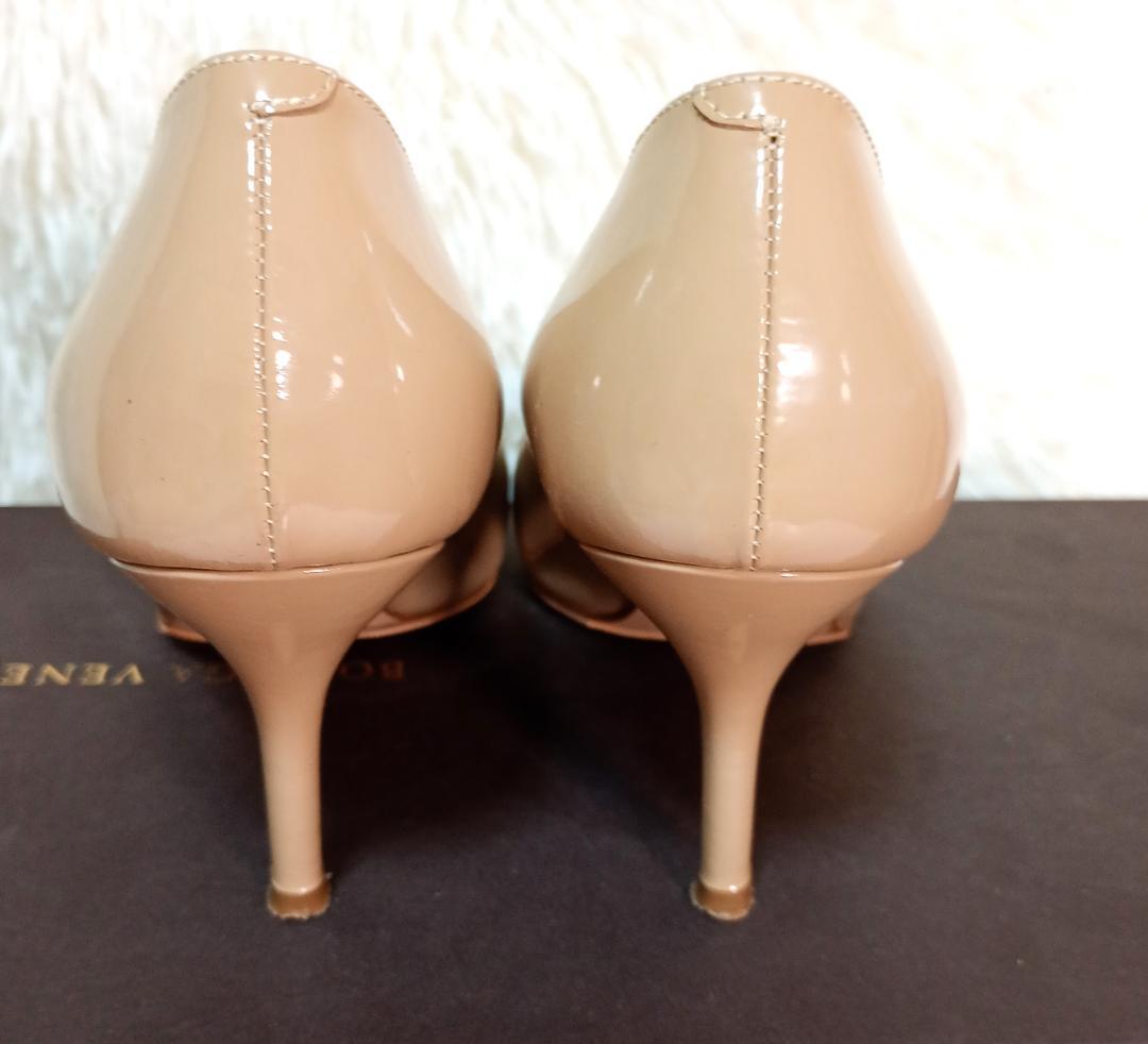 美品　PELLICO　ペリーコ　35 ベージュ エナメル ポインテッドトゥ