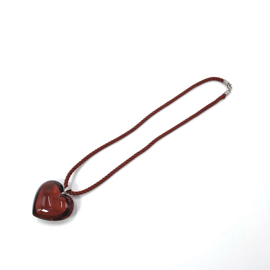 Baccarat　バカラ　ハート　ネックレス　レッド　925