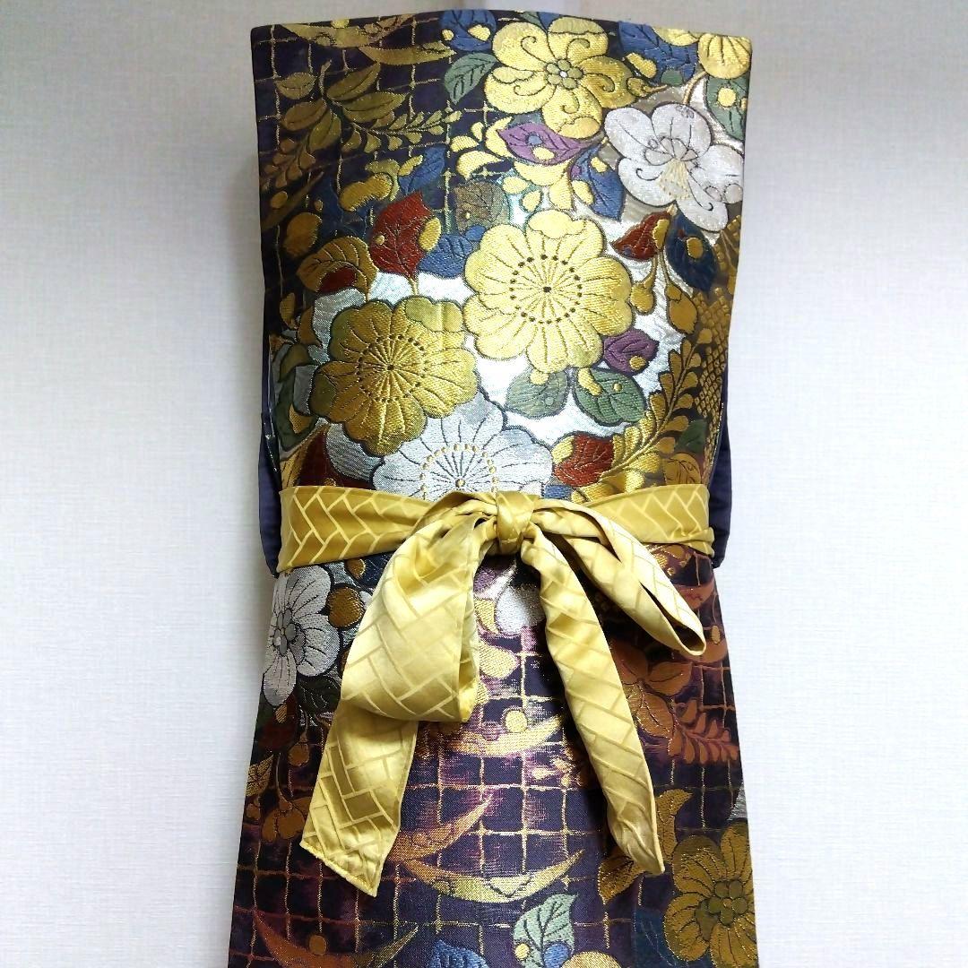 中古品帯リメイク】和楽器 琴 油単 ゆたん