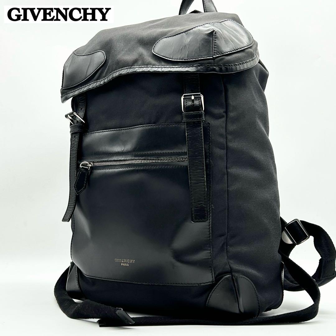 美品✨ジバンシー 大容量 リュックサック キャンバスxレザー A4 PC 黒