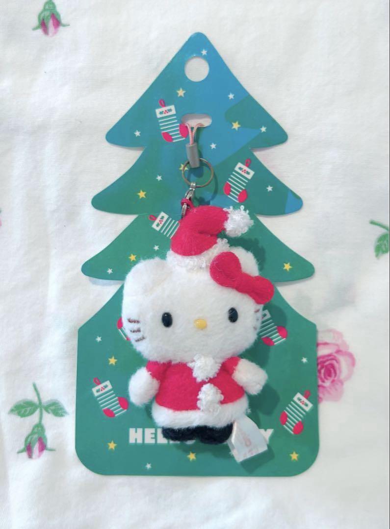 サンリオ ハローキティ ぬいぐるみ マスコット ストラップ クリスマス サンタ