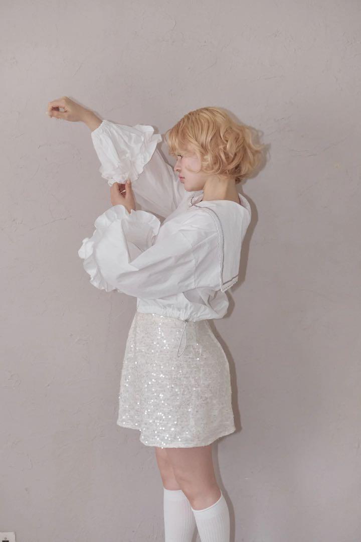 ジャケット・アウター muguet frill sailor collar blouson White