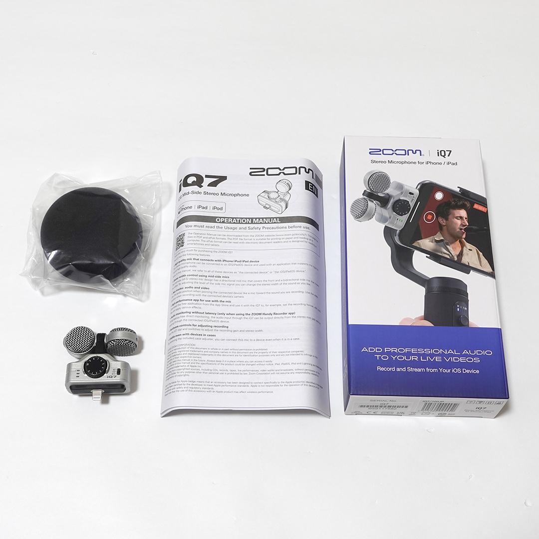[美品] ZOOM ズーム iQ7 MSステレオマイク Lightning用