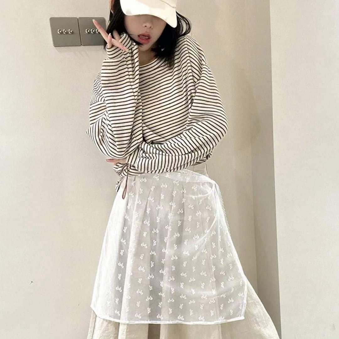 新作 レース ラップスカート シアー レイヤード 巻きスカート 総