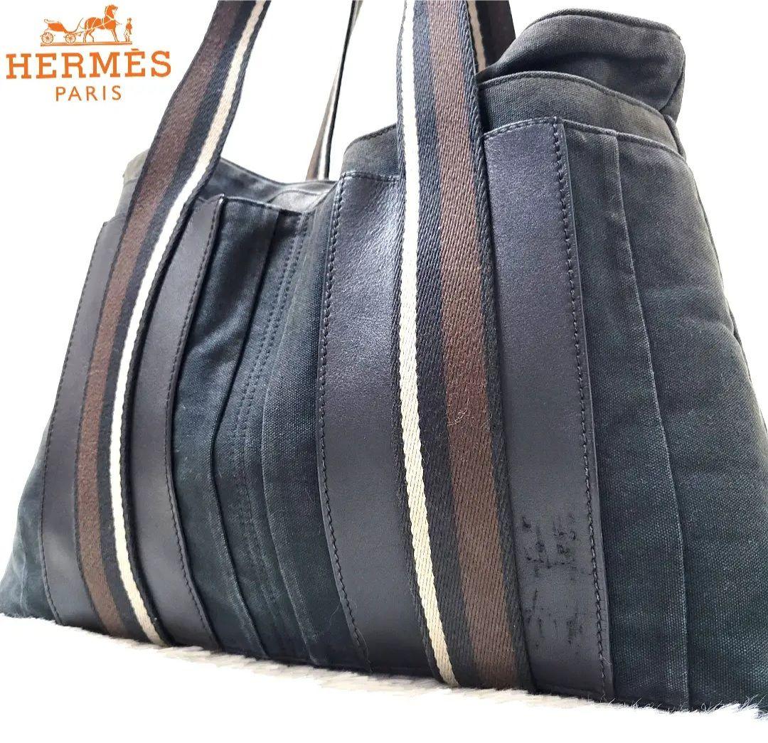 Hermes エルメス トートバッグ レザー トロカホリゾンタル MM