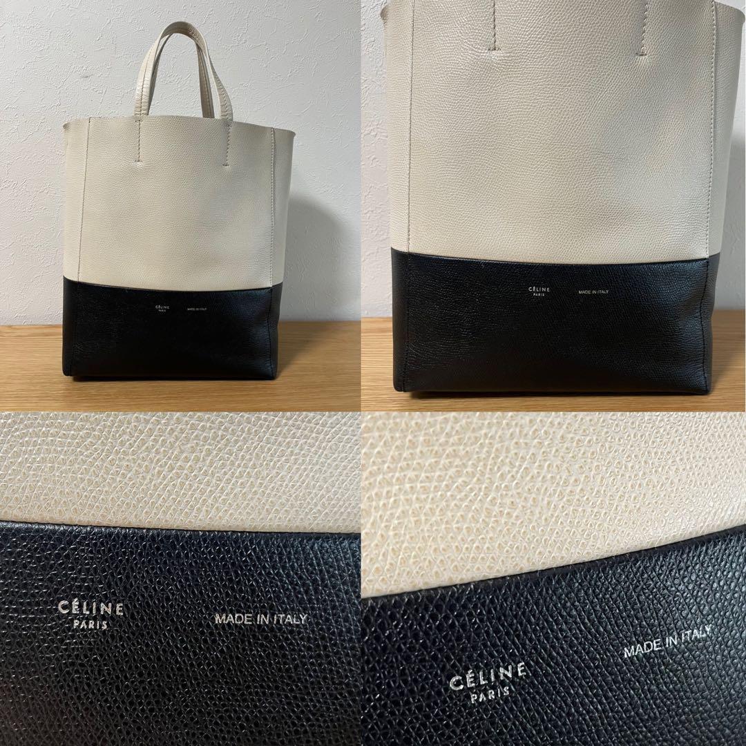 バッグ CELINE セリーヌ バーティカル カバ スモール 2way 白 黒