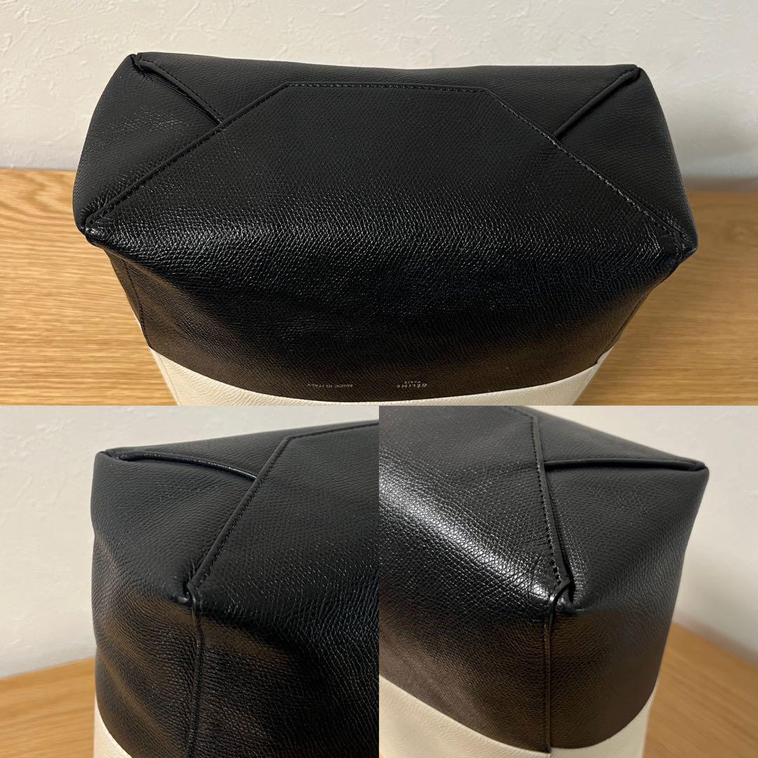 バッグ CELINE セリーヌ バーティカル カバ スモール 2way 白 黒