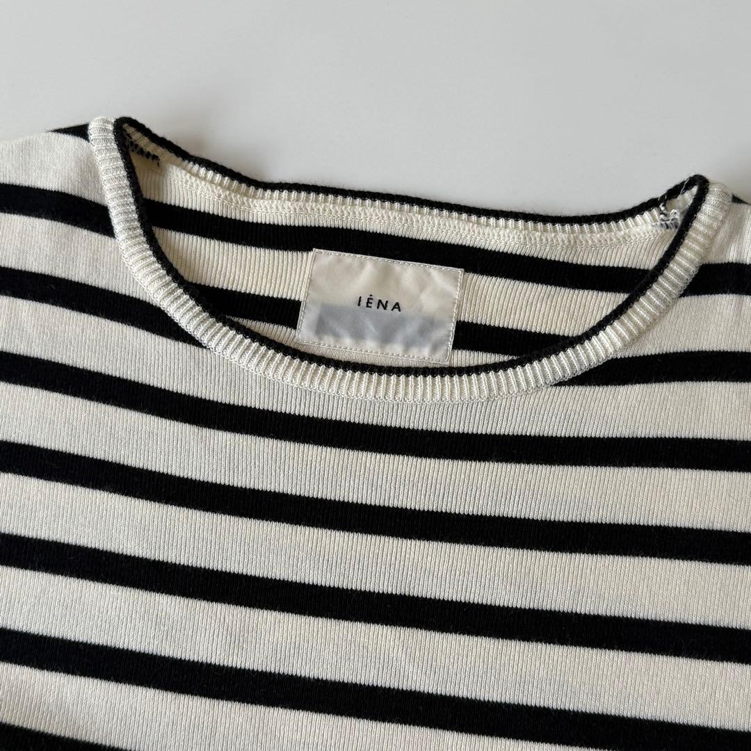 IENA ファインゲージフルニードル ボーダー ナチュラル