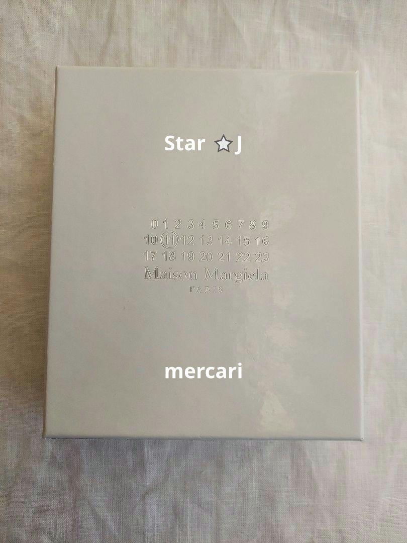 【新品】Maison Margiela　4ステッチキーリングL　メタリックグレー