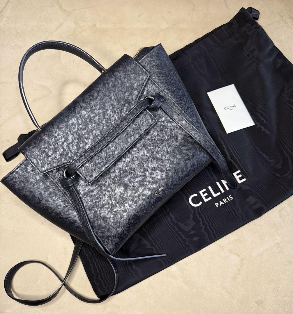 CELINE セリーヌベルトバッグナノブラック