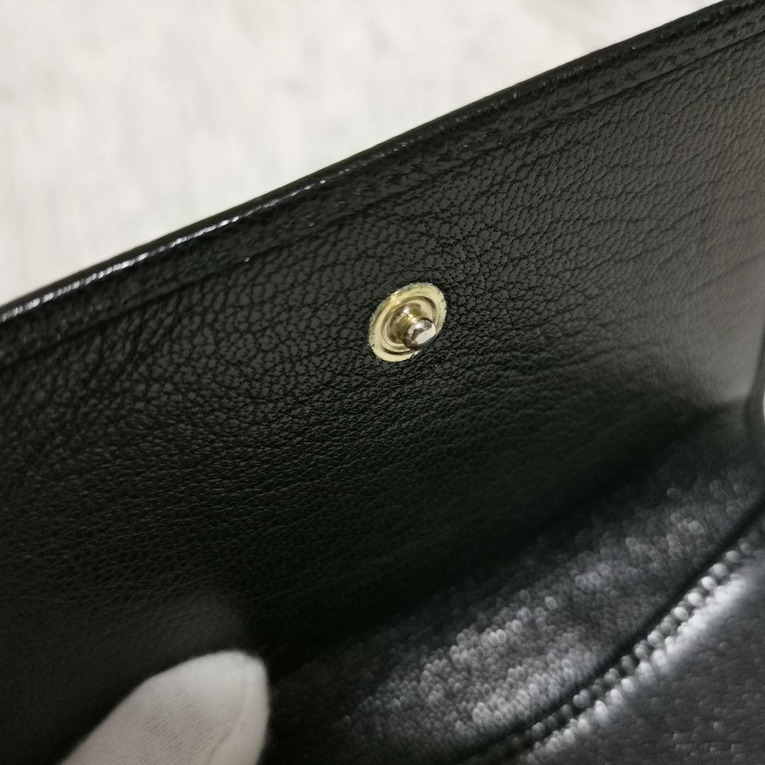 希少✨GUCCI インターロッキング 折り財布 レザー コンパクト