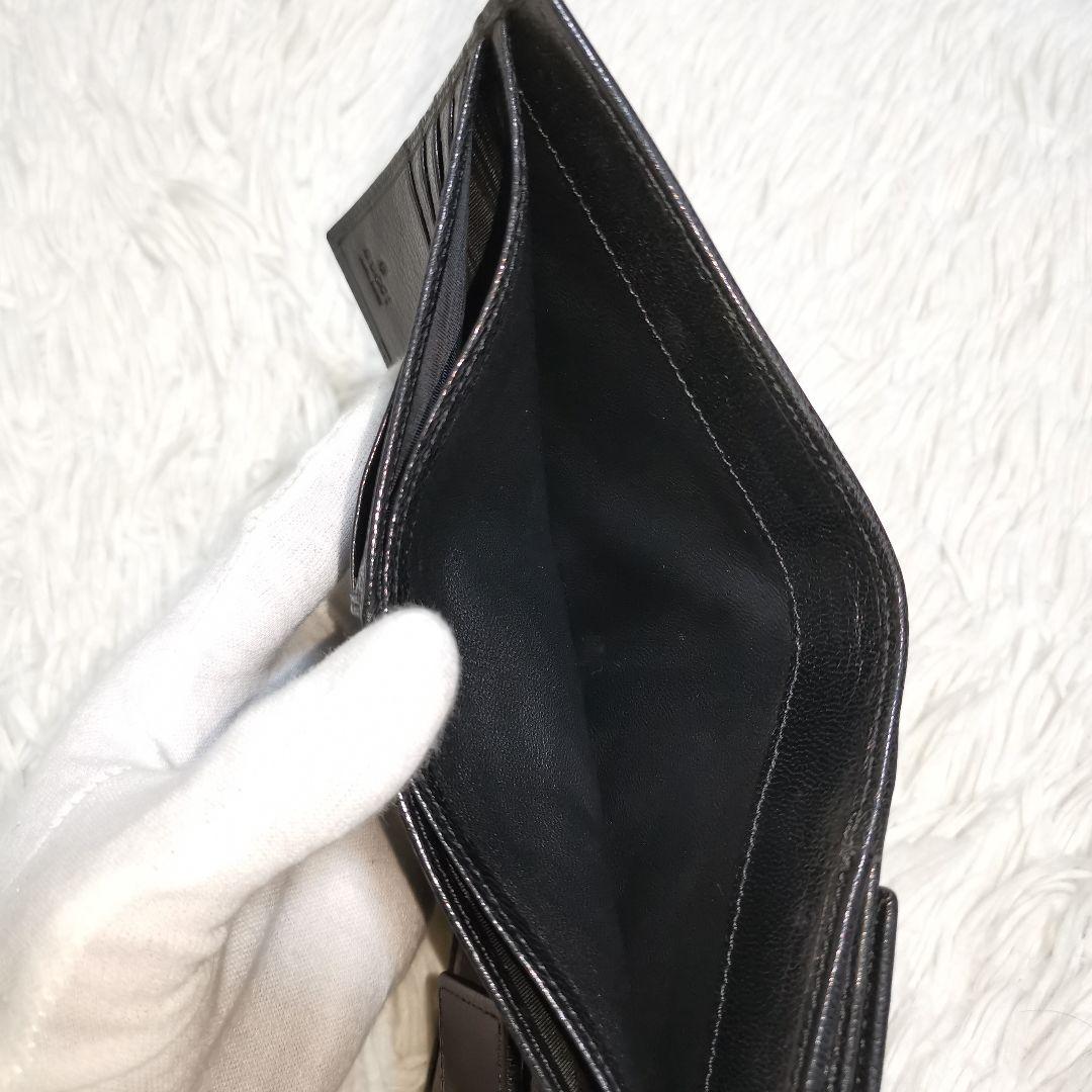 希少✨GUCCI インターロッキング 折り財布 レザー コンパクト