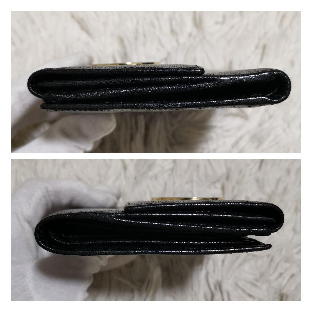 希少✨GUCCI インターロッキング 折り財布 レザー コンパクト