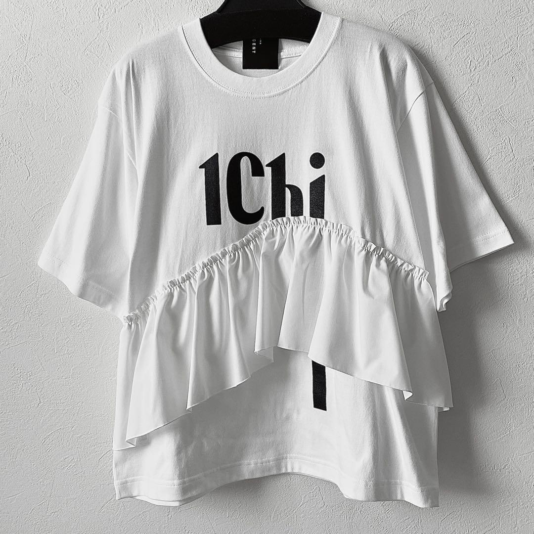 【新品・未使用】イチパーセント　ロゴフリルTシャツ 新品・未使用】イチパーセント ロゴフリルTシャツ - メルカリ