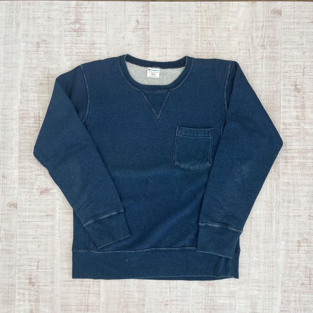 チャンピオン リバースウィーブ スウェット インディゴ 胸ポケット S