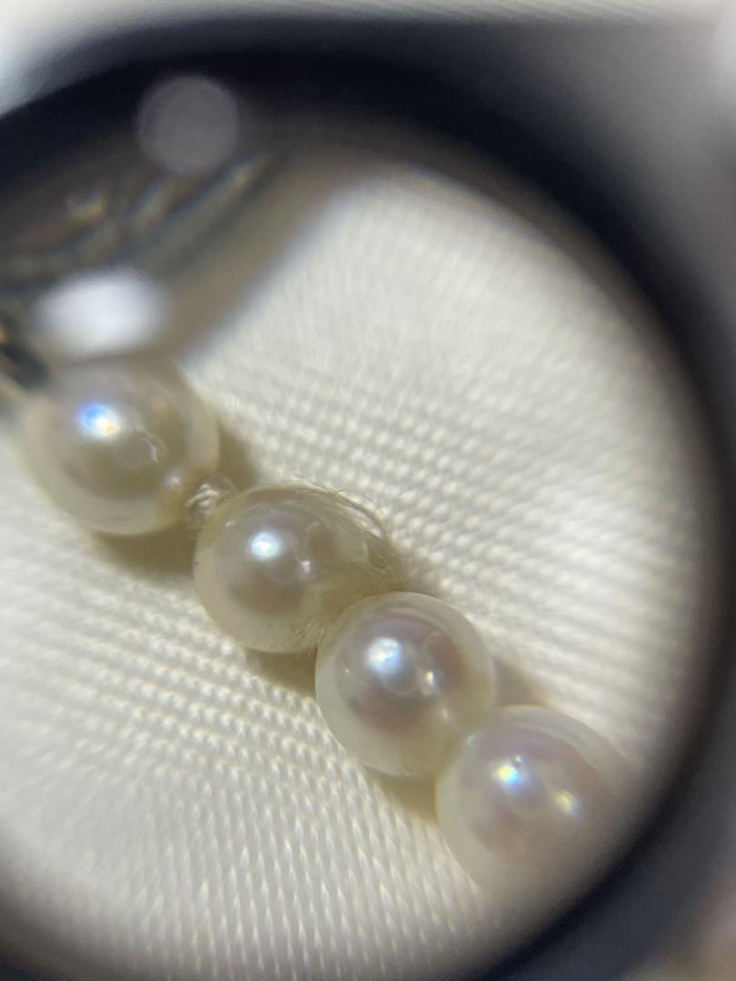3.6mm〜7.4mm 高級 アコヤパール パール 真珠 ネックレス シルバー