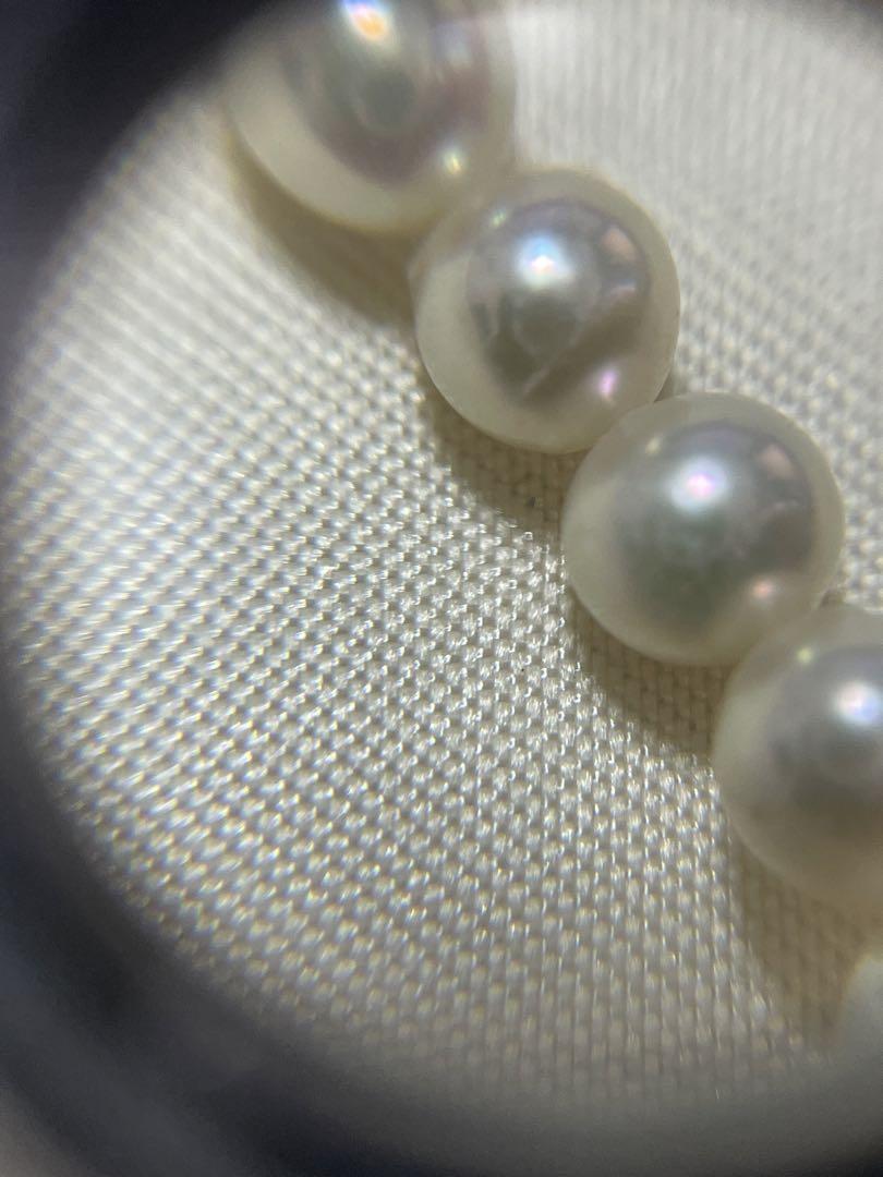 3.6mm〜7.4mm 高級 アコヤパール パール 真珠 ネックレス シルバー