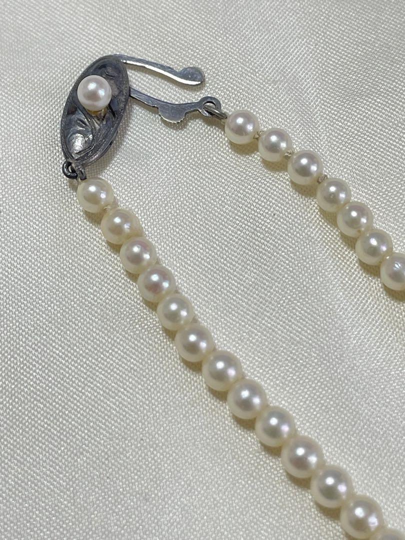 3.6mm〜7.4mm 高級 アコヤパール パール 真珠 ネックレス シルバー