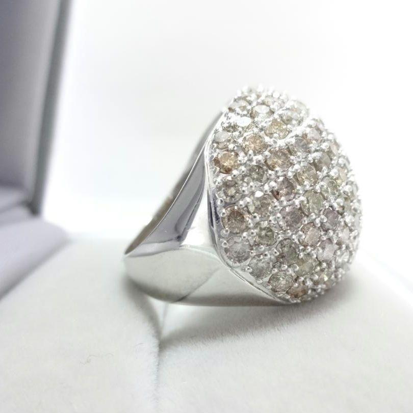 【美品】5.00ct　ダイヤモンド　パヴェセッティング　リング　K18WG