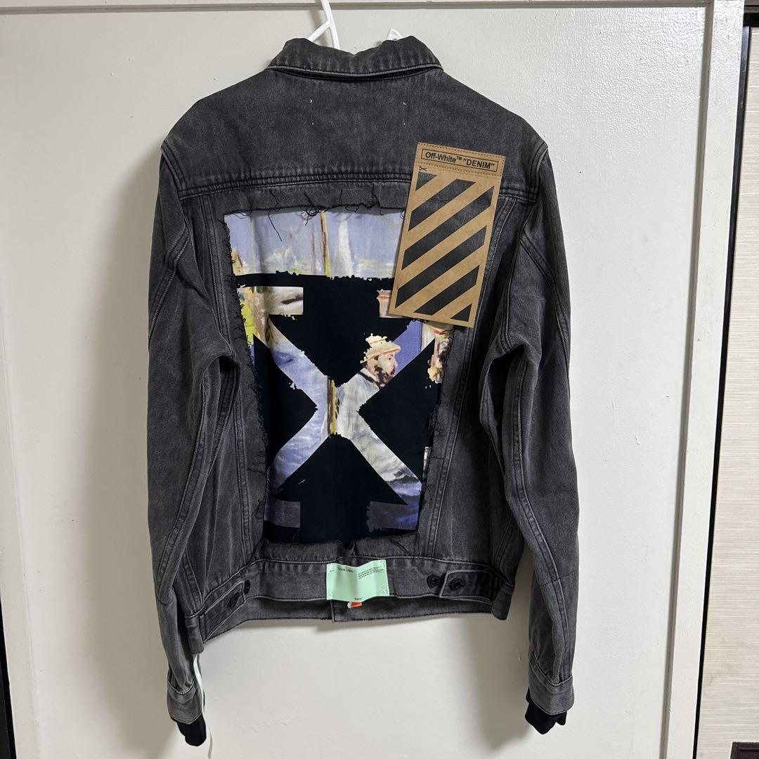 Off-White ジップディテール デニムジャケット | ブルー