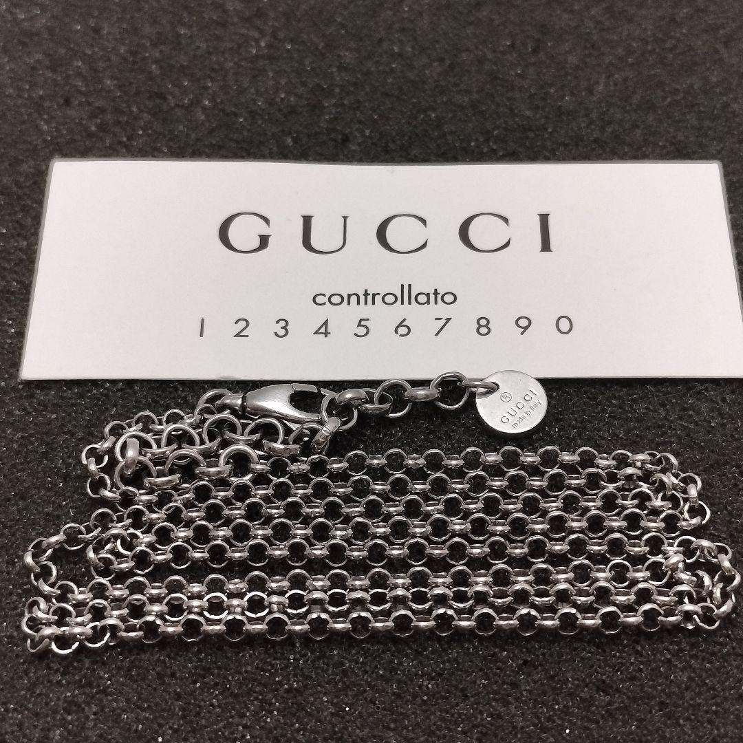 GUCCI ブラックメタルチェーンネックレス GUCCI グッチ ブラック チェーン ネックレス 50cm - メルカリ
